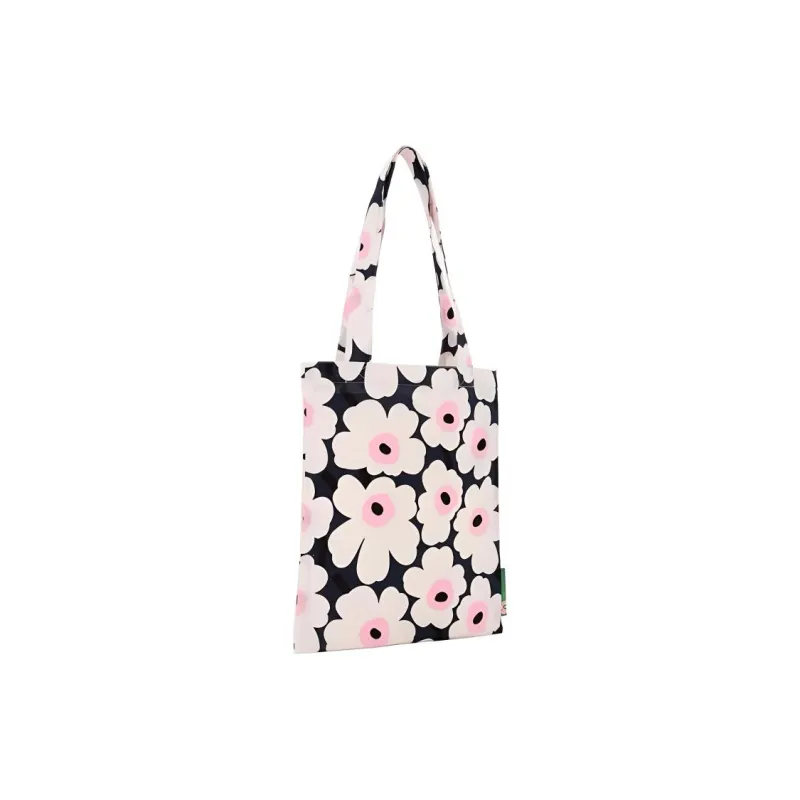 Marimekko Unikko 60th Cotton Tote Bag Shopping Bag Shoulder Bags Mini Women's Black & White-1