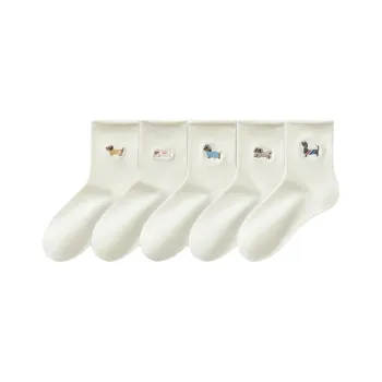 Temooues Mid Calf Socks Women's Combo Set