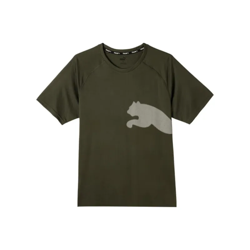PUMA Raglan Sleeve T-Shirt Men's Dark Olive-0