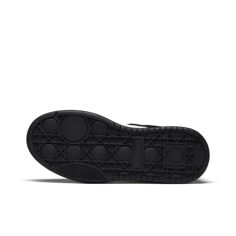TRUFFAUT Versatile Fashion White Sneakers Abrasion Resistant Low Top Skateboard Shoes Men's Black White-4