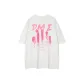 White T-Shirt-Ghost Letter Small Back