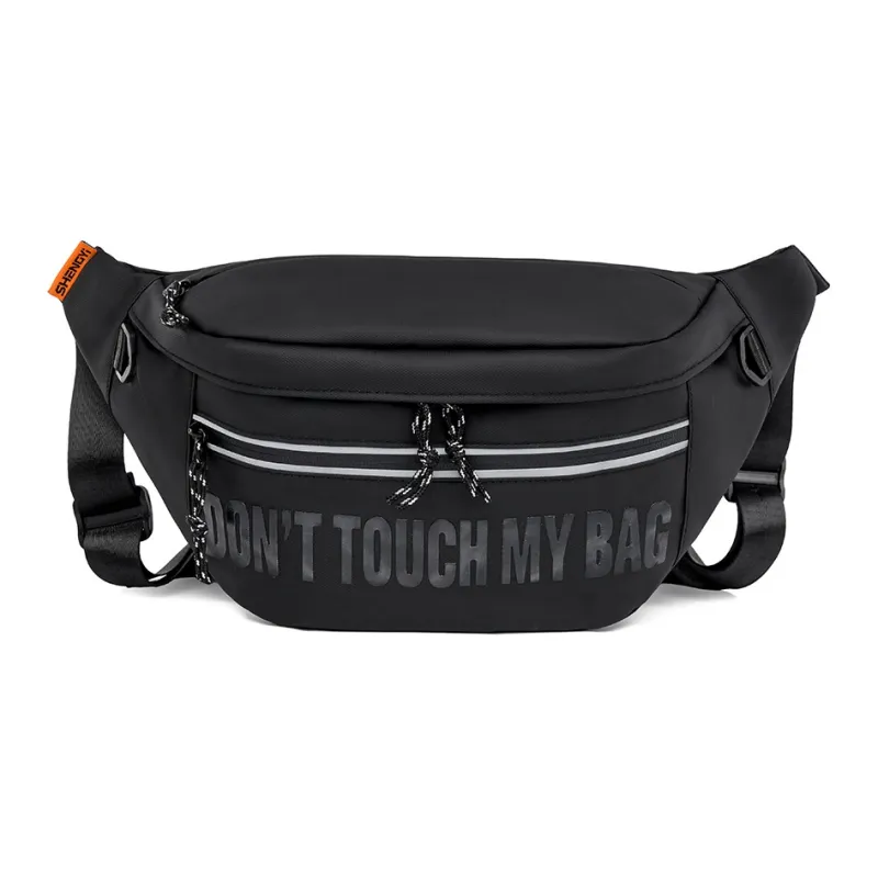 Deli Bear Laminating Material Crossbody Bag Unisex White/Orange/Black-8