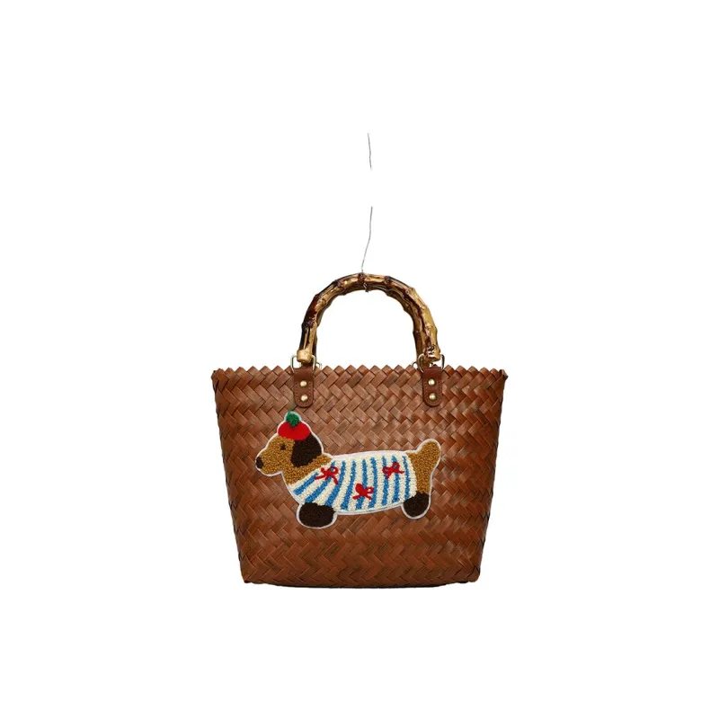 YUANTUZHE Woven Handbag Women's Multicolor/Brown-6