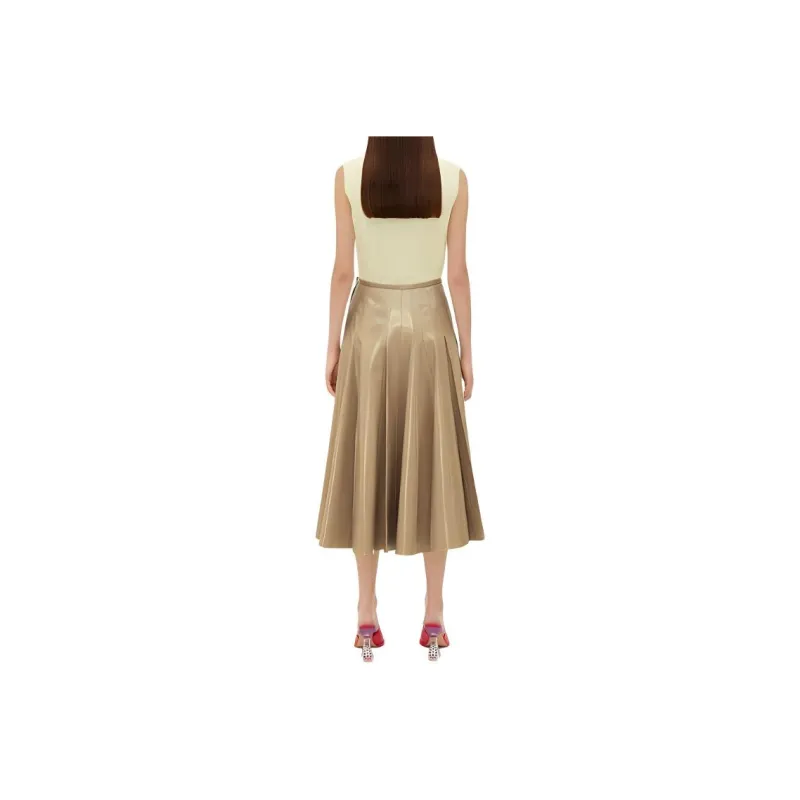 Bottega Veneta Casual Long Skirt Women's Gold-1
