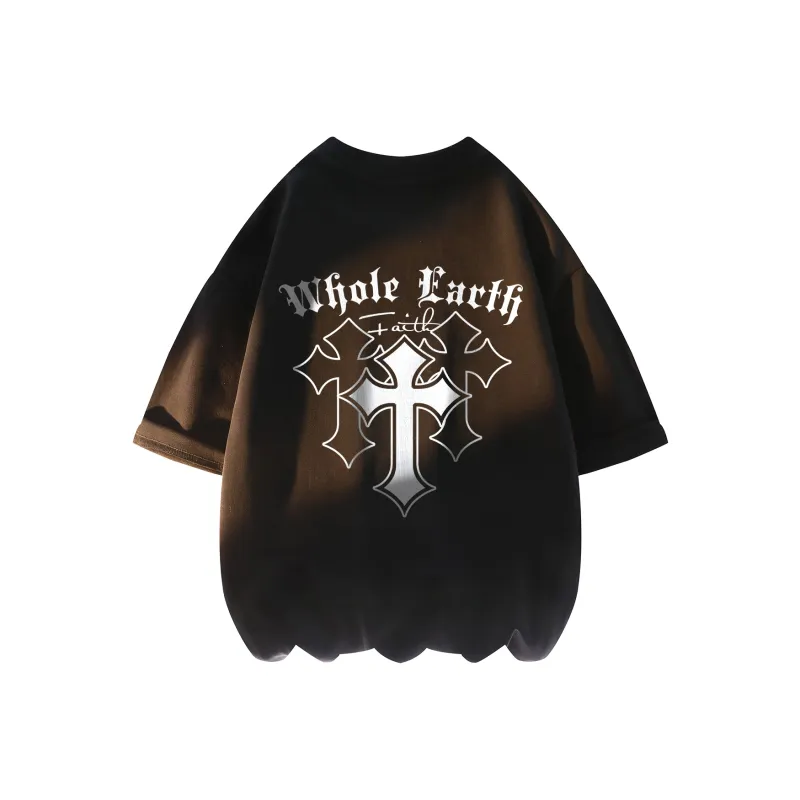 WHOLE EARTH Short Sleeved T Shirts Summer Unisex-2