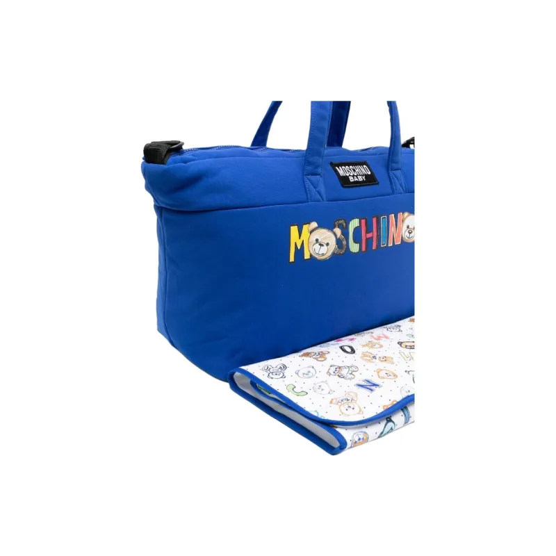 MOSCHINO Teddy Cotton Shoulder Bag Crossbody Bag Handbag Kids' Cobalt Blue-2