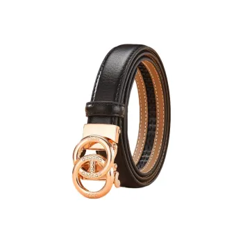 JKEM Cow Split Leather Alloy Leather Belts Women's 3cm