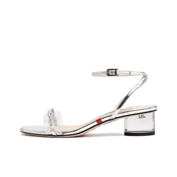 Staccato One Strap Sandals Women's Clear Silver