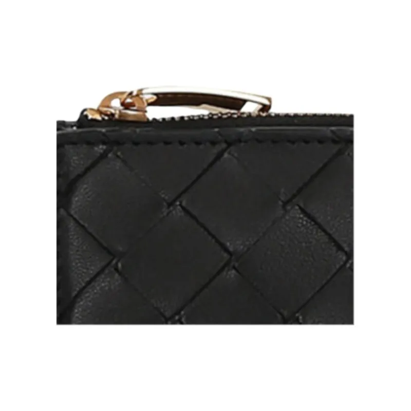 Bottega Veneta Sheepskin Wallet Women's Black-4