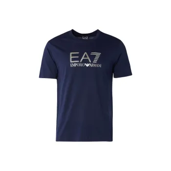 EMPORIO ARMANI Logo-Lettering Crewneck T-Shirt