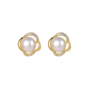 SENDME Freshwater Pearl Stud Earrings Women's