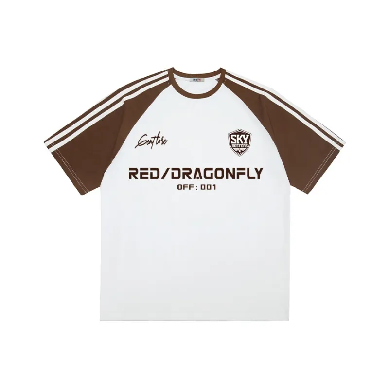 RED DRAGONFLY T Shirt Unisex Black & White-4