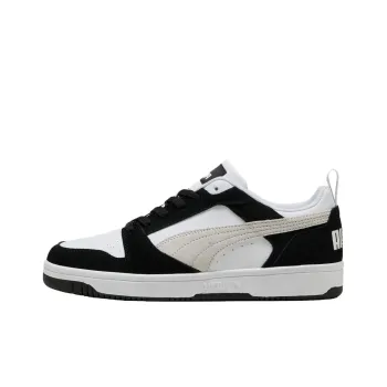 PUMA Rebound V6 Anti Slip Wear Resistant Low Top Skateboard Shoes Men's Black White
