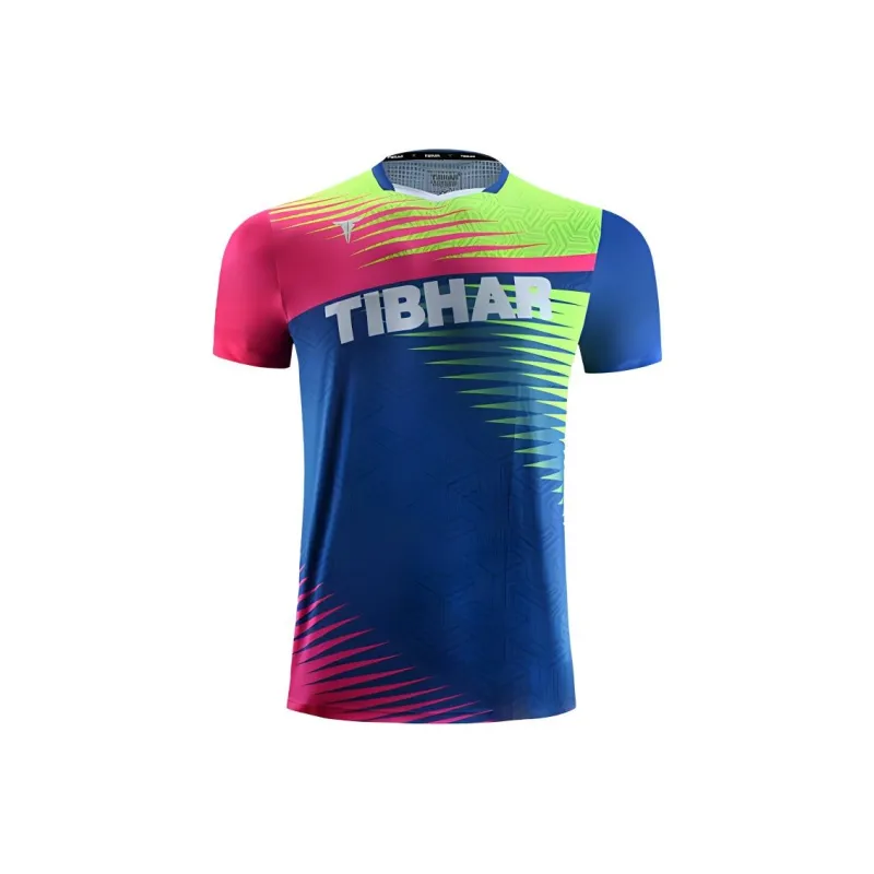 TIBHAR T-Shirt Unisex Royal Blue/pink-0