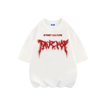 FAVEPOP Loose Fit Casual Crew Neck Short Sleeved T Shirts Unisex