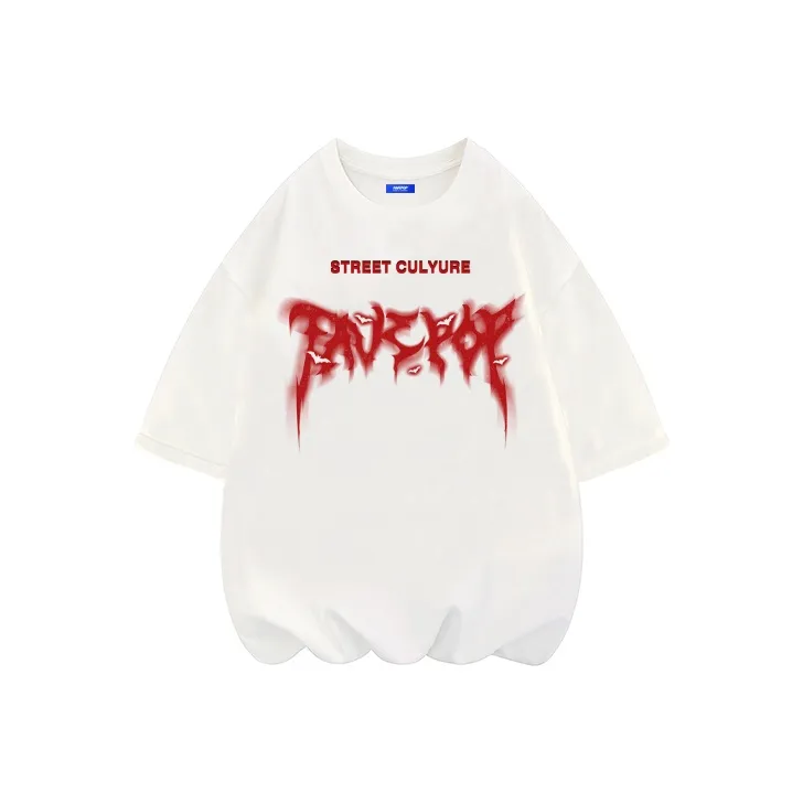 FAVEPOP Loose Fit Casual Crew Neck Short Sleeved T Shirts Unisex-4