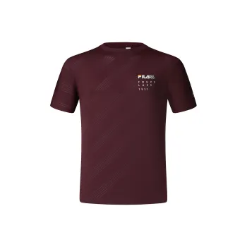 FILA Set in Sleeve T Shirt Men's Wine Red