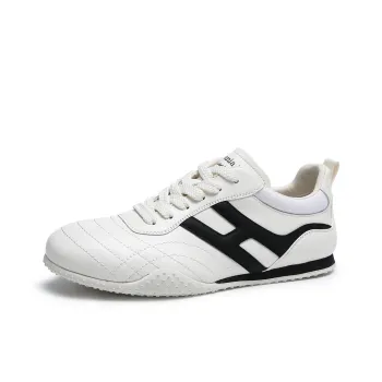 OCEANIA ROO Anti Slip And Wear Resistant Lightweight Low Top Skateboard Shoes Men's White Black