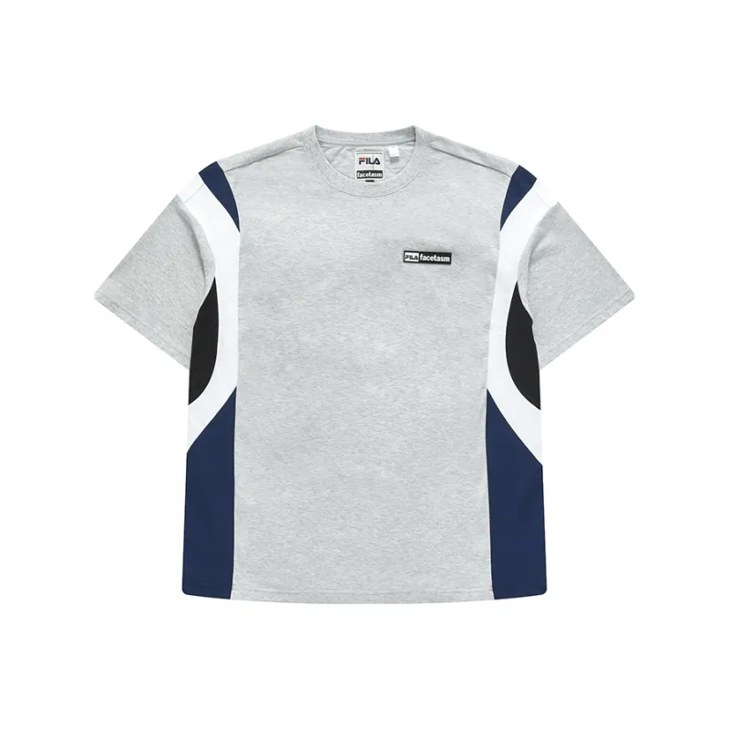 FILA FUSION FILA FUSION CROSS OVER Series SS24 T Shirt Men's Silver Flower Gray-0