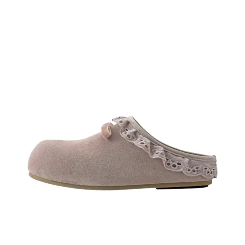 ABCYLM Rubber Sole Quiet Abrasion Resistant Slip Resistant Wrap toe Slippers Women's