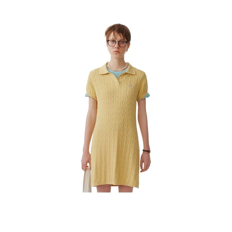 Teenie Weenie Short Sleeved Dress Women's Yellow-2