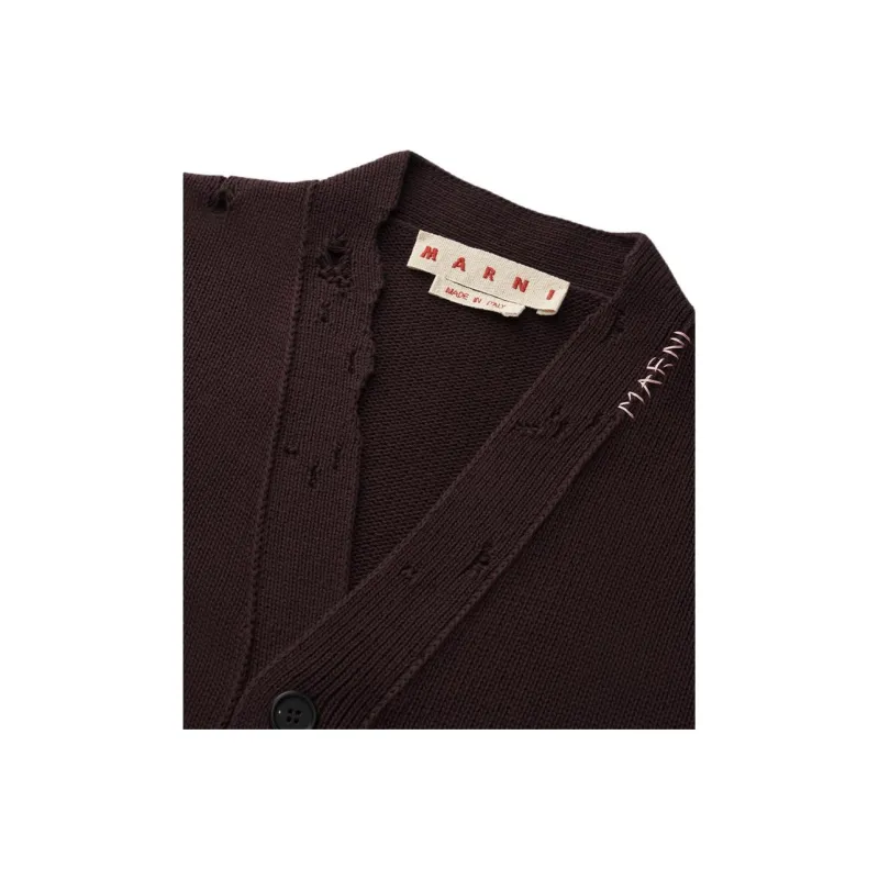 MARNI Logo embroidered Cardigan-2