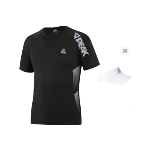 PEAK T-Shirts Unisex Black+Hats & Caps