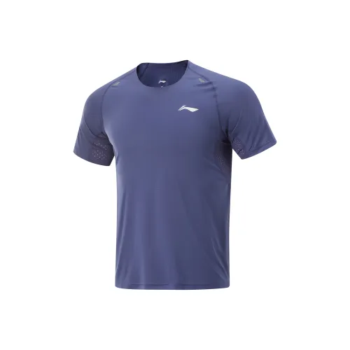 LiNing Running Collection T Shirt Men's Sky Twilight Blue