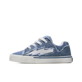 SITULANG Lightning Storm Low Top Canvas Shoes Unisex Denim Blue