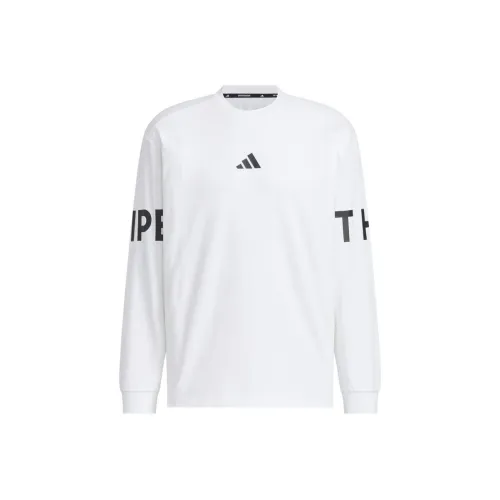 Adidas SS25 M WORD LS T Shirt Men's White