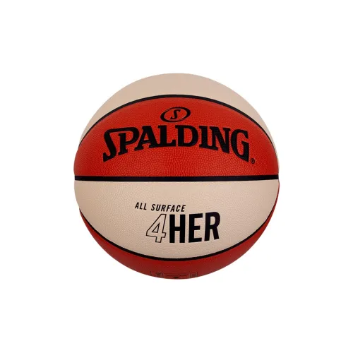 SPALDING Women's Series PU Basketball White Brown Size 6 Ball Training Women's