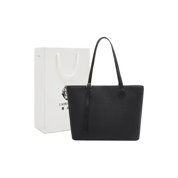 Old Man's Head Top Grain Cow Leather Shoulder Bag Regular Women's Black/Elephant Grey/Caramel