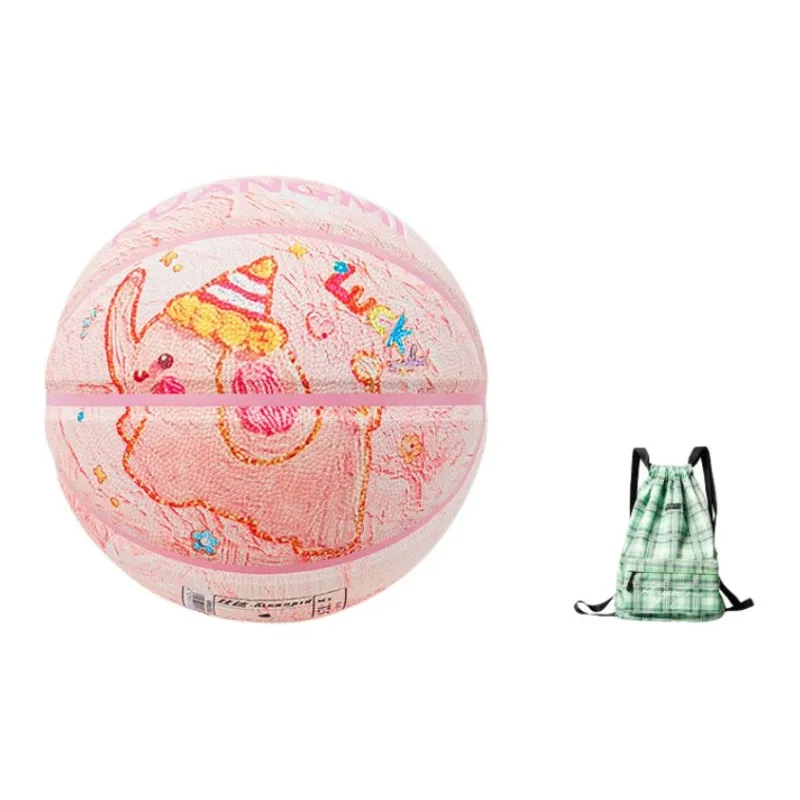 Kuangmi KMBB580 PU Basketball Pink Size 4 5 Size Street Training Kids'-16
