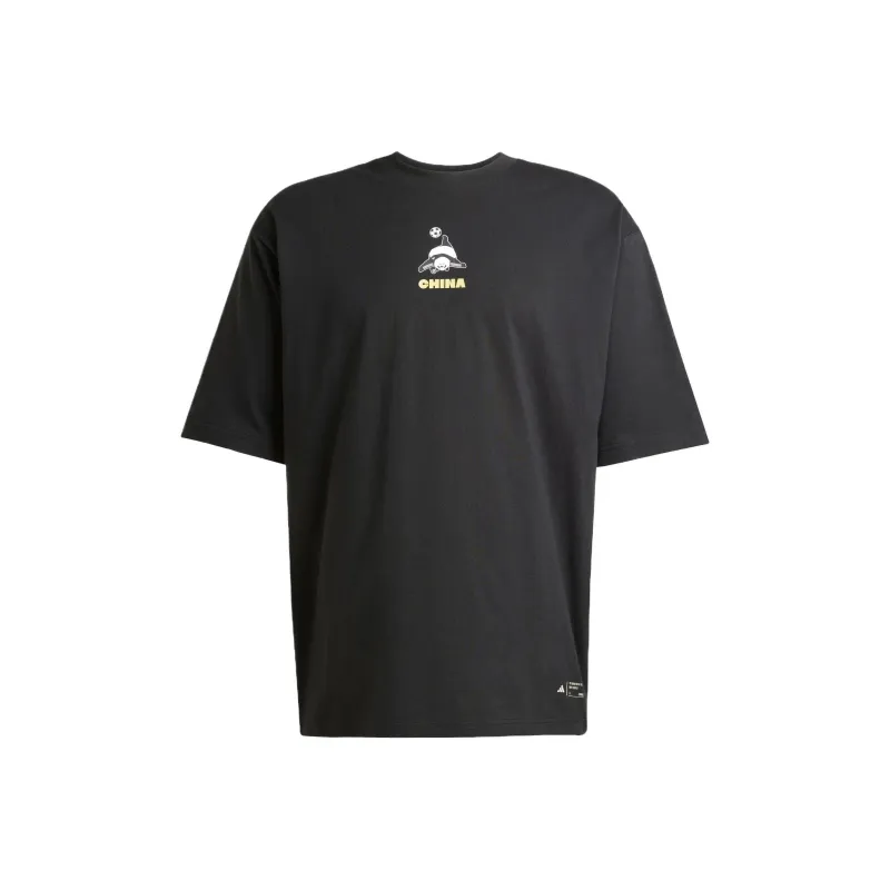 Adidas M PANDA GOAL T T Shirt Unisex Black-0