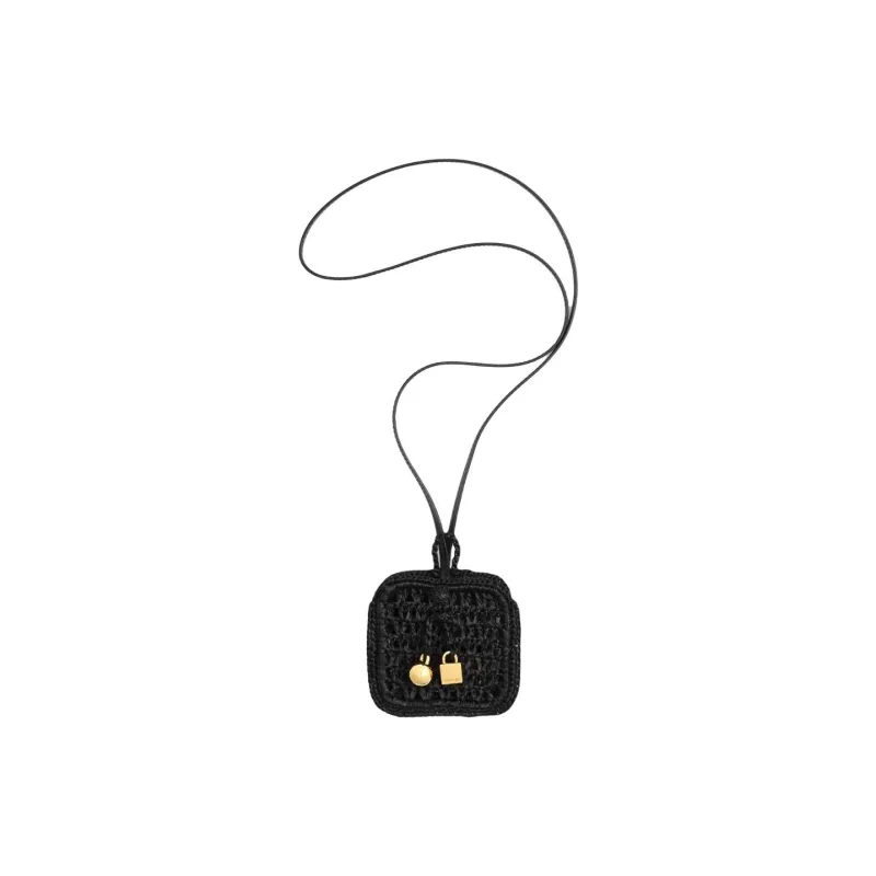 Jacquemus Raffia Wallet Women's Black-0