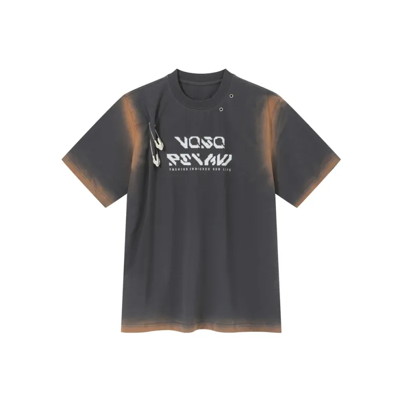 Voguo Relay Gradient Washable Short Sleeved T Shirts Unisex-4