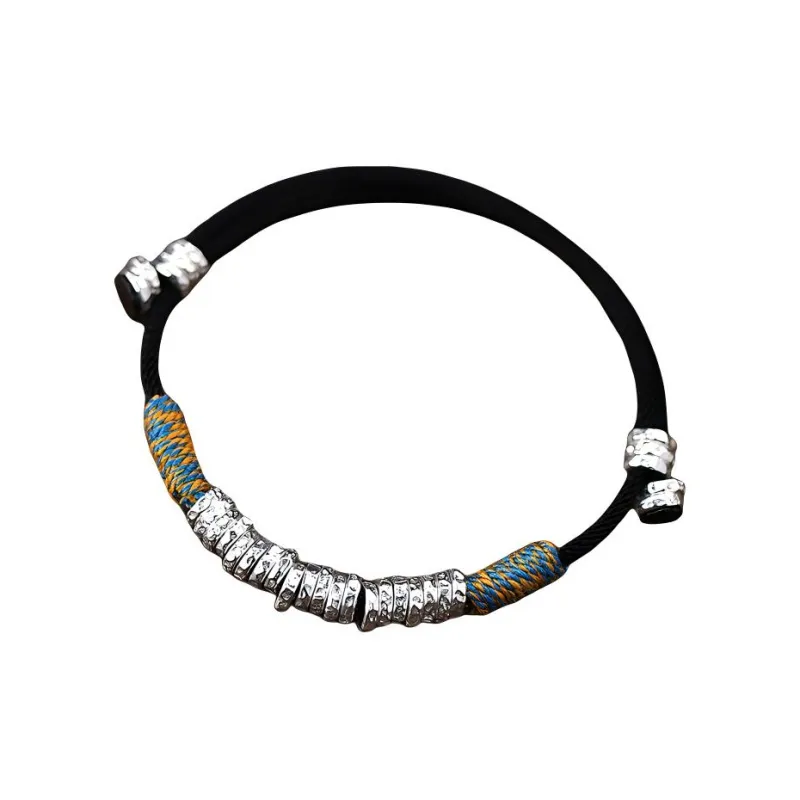Old Qingyun Silver Building 999 Fine Silver Bracelets Unisex-2