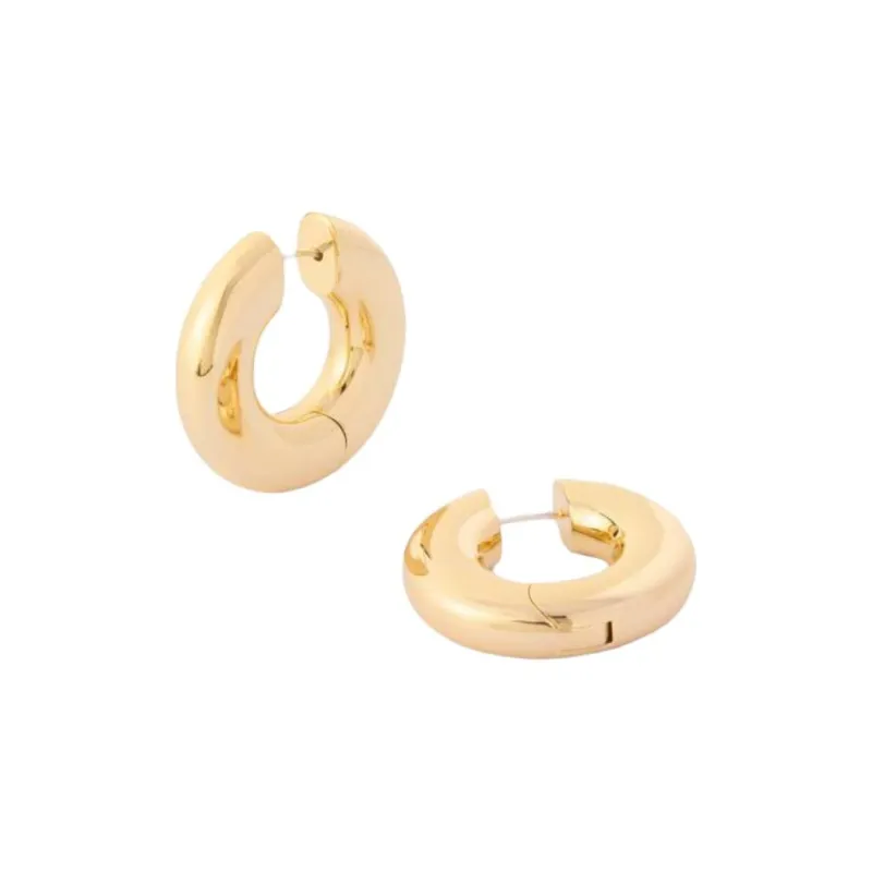 Laura Lombardi Brass 14K Gold Plated Earrings Women's Gold-0