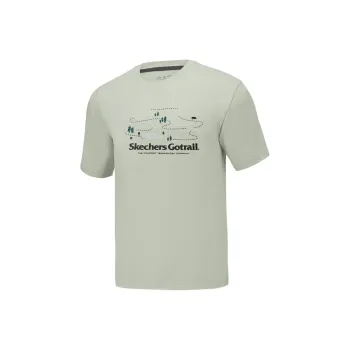Skechers Sports Lifestyle Collection GO DRI T Shirt Unisex Seaweed Gray Green