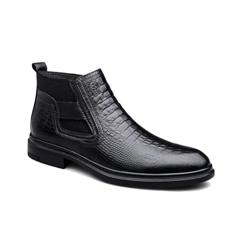 LAORENTOU Short Chelsea Boots Men's Black-3
