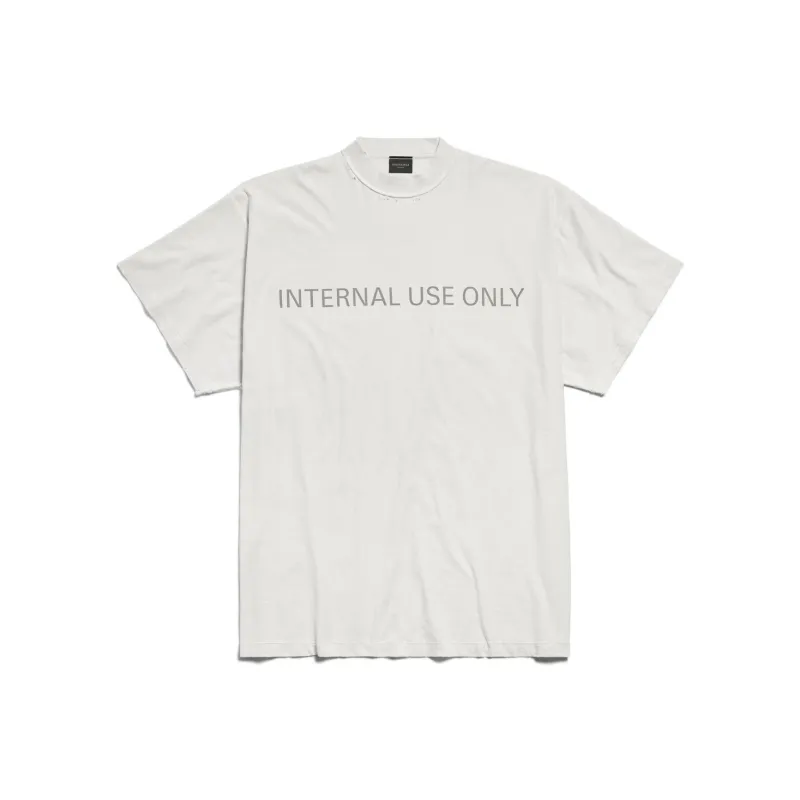 Balenciaga FW24 ‘Internal Use Only’ Inside-Out T-Shirt White-0