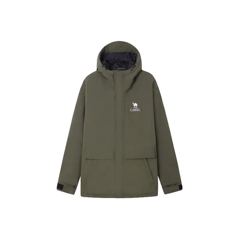 CAMEL All weather Waterproof And Windproof Windbreaker Jacket Unisex Olive Green-0