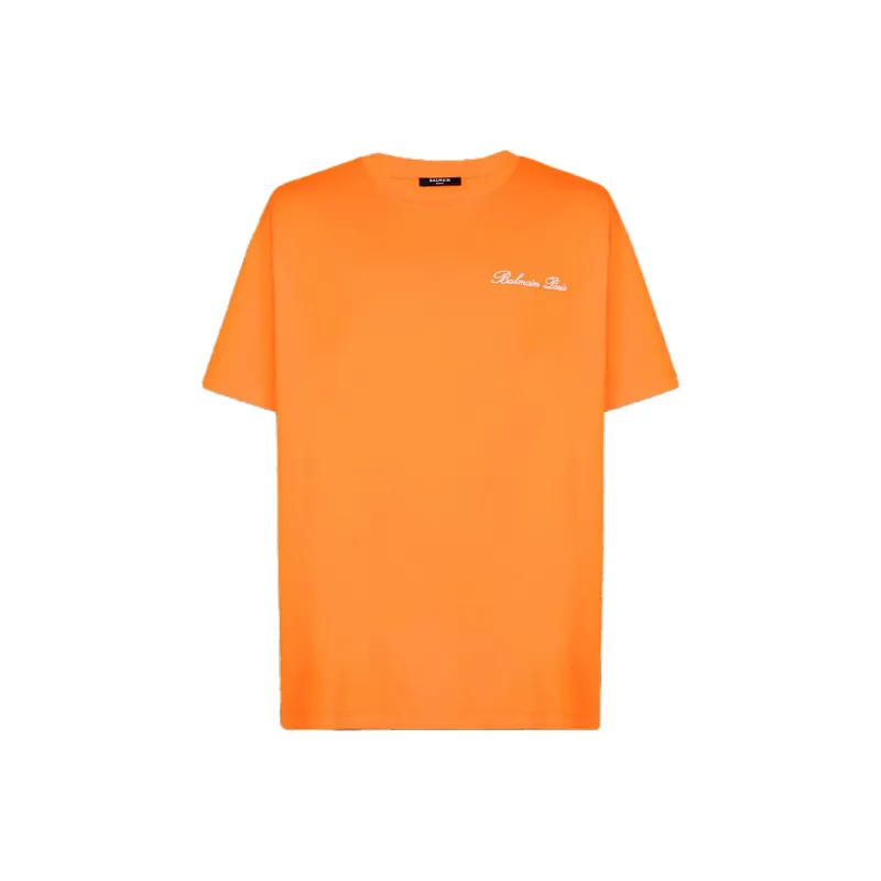 BALMAIN Embroidered Signature Logo T shirt-0