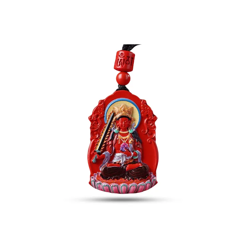 Dora Skewers Reconstructed Cinnabar Pendants Unisex-5