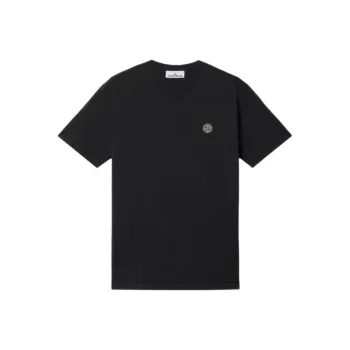 STONE ISLAND Compass Patch Logo V Neck T Shirt