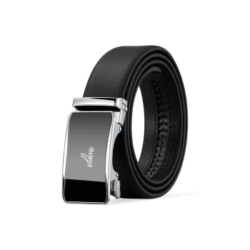 FORTEI Cow Leather Belts Men's Silver 3.5cm