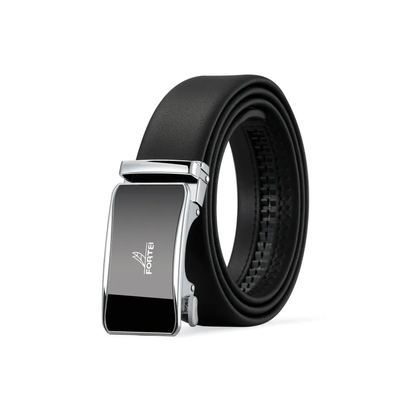 FORTEI Cow Leather Belts Men's Silver 3.5cm-0