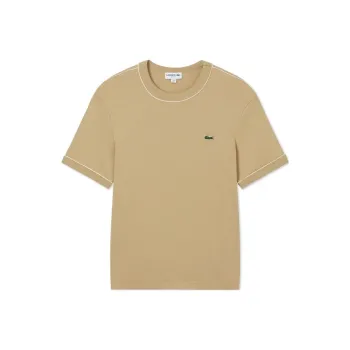 LACOSTE SS25 T Shirt Men's Milk Coffee