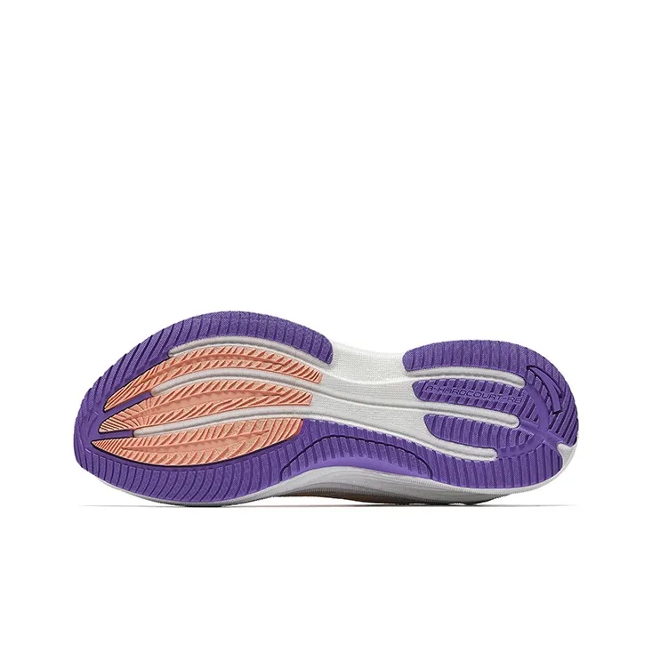 Anta Cushioning, Slip Resistant, And Abrasion Resistant Low Top Casual Running Shoes Women's White Orange Purple-4