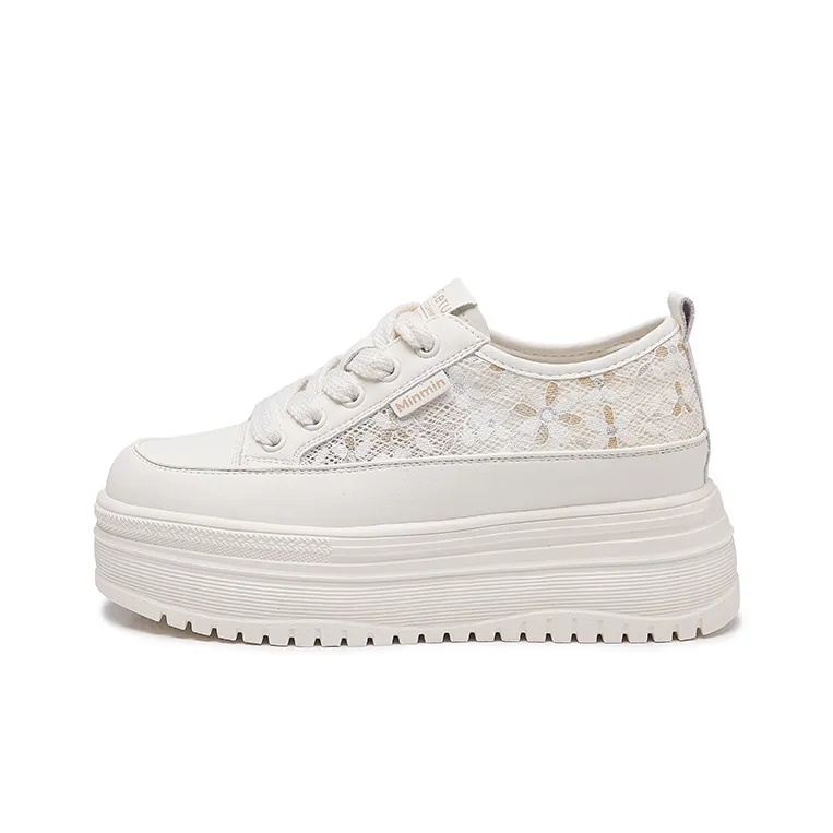 Jerden Smith Anti Slip And Wear Resistant Height Increasing Low Top Skateboard Shoes Women's-1